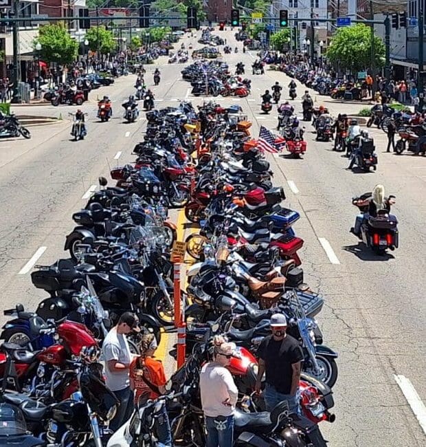 Park your Motorcycle in the Middle of Garrison Ave