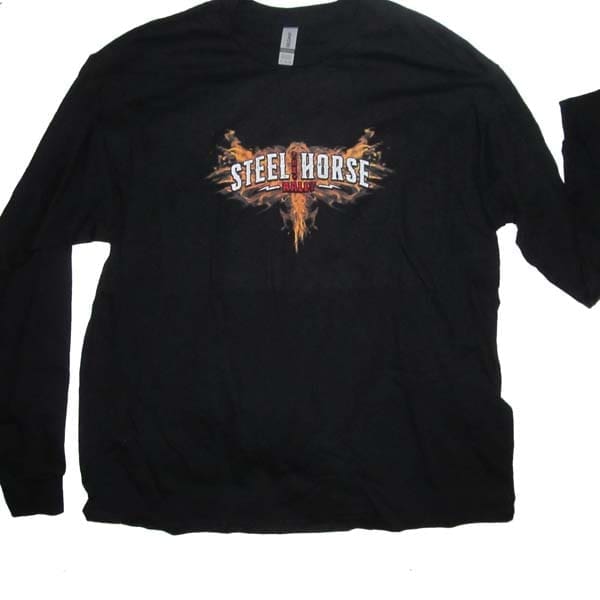 Steel Horse Rally 2024 Long Sleeved Skull Shirt in Black - Image 3